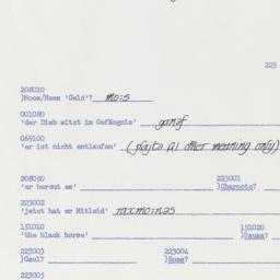 Western questionnaire, answ...