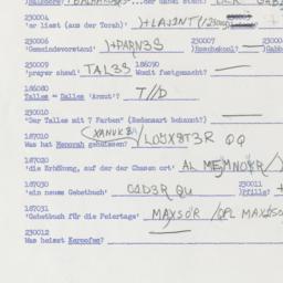 Western questionnaire, answ...