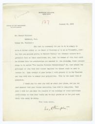 Typed Letter, Signed, To Joseph Pulitzer