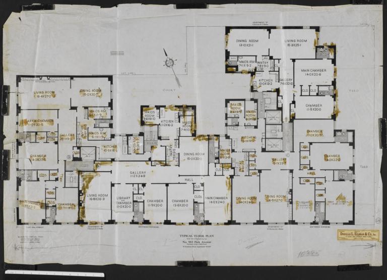 983 Park Avenue, Typical Floor Plan The New York real