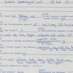 Western questionnaire, answ...