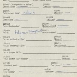 Western questionnaire, answ...