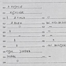 Eastern questionnaire, answ...