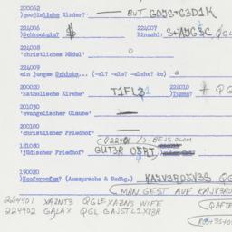 Western questionnaire, answ...