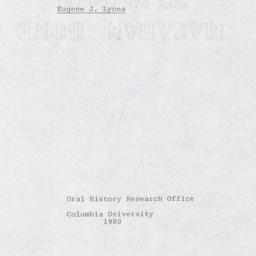 Reminiscences of Eugene J. ...