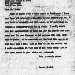 Letter from Gunnar Myrdal t...