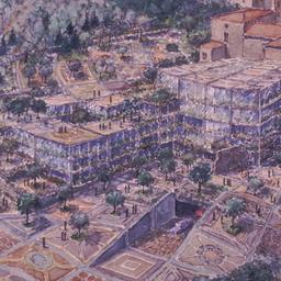 Aerial perspective drawing.