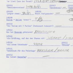 Western questionnaire, answ...