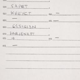 Eastern questionnaire, answ...