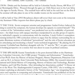 Announcements, 2013-11-01. ...