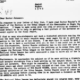 Letter from Eugene Kinckle ...