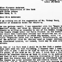 Letter from Herbert R. Nort...