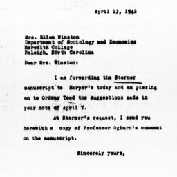 Letter from Charles Dollard...