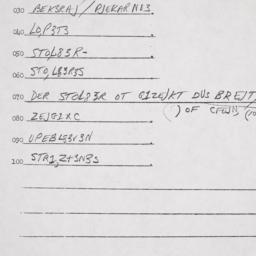 Eastern questionnaire, answ...
