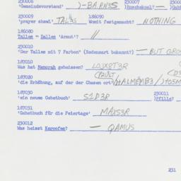 Western questionnaire, answ...