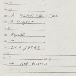 Eastern questionnaire, answ...