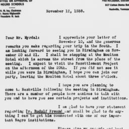 Letter from Fred McCuistion...