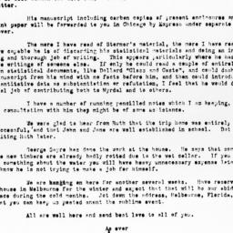 Letter from Frank Ross to S...