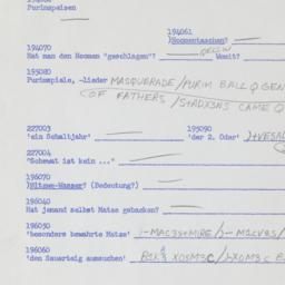 Western questionnaire, answ...