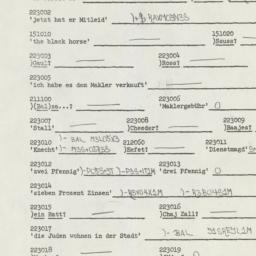 Western questionnaire, answ...