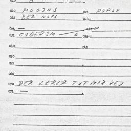 Eastern questionnaire, answ...