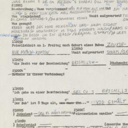 Western questionnaire, answ...