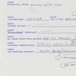 Western questionnaire, answ...