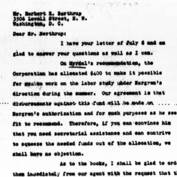 Letter from Charles Dollard...