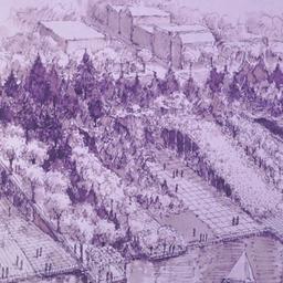 Aerial perspective drawing.