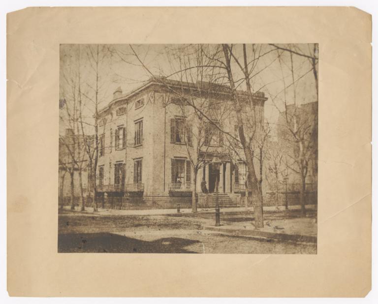 De Rham House at 5th Ave. and 10th St. "Now Standing"