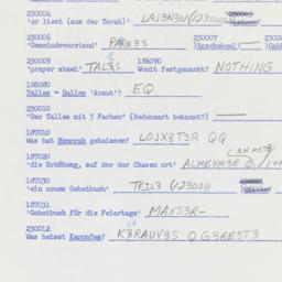 Western questionnaire, answ...