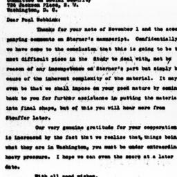 Letter from Charles Dollard...