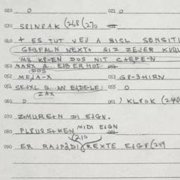 Eastern questionnaire, answ...