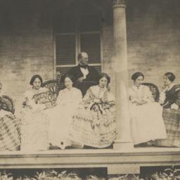 Seven People on Porch, Seated