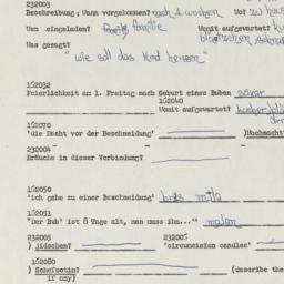 Western questionnaire, answ...