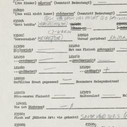 Western questionnaire, answ...