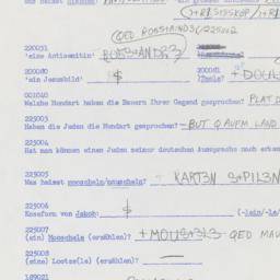 Western questionnaire, answ...