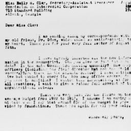 Letter from Gunnar Myrdal t...
