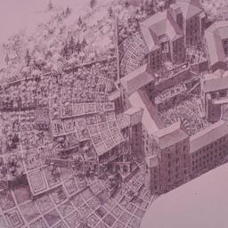 Aerial perspective drawing.