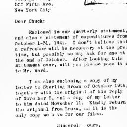 Letter from Samuel A. Stouf...