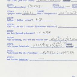 Western questionnaire, answ...