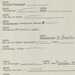 Western questionnaire, answ...