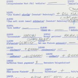 Western questionnaire, answ...
