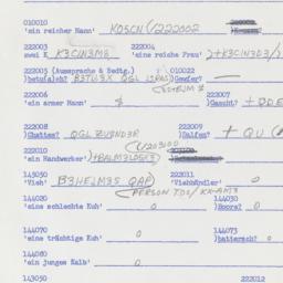 Western questionnaire, answ...