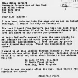 Letter from Arnold M. Rose ...