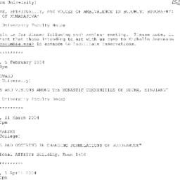Announcements, 2003-12-04. ...