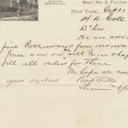 Sherman & Sprague, letter