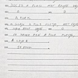 Eastern questionnaire, answ...