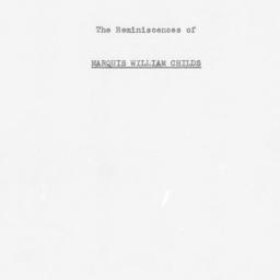 Reminiscences of Marquis W....