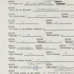 Western questionnaire, answ...